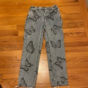 PacSun butterfly jeans